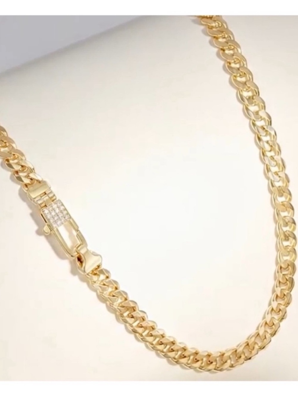 NWT Melinda Maria Gold “Julian Pavé Lock Necklace 5mm” - Picture 8 of 8